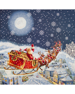 Pannelli 47x47 cm slitta Natale lurex